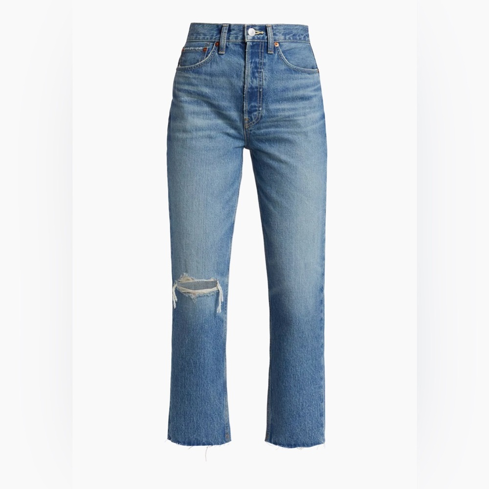 Re/Done 70’s Ultra High-Rise Stove Pipe Jeans - Picture 1 of 6